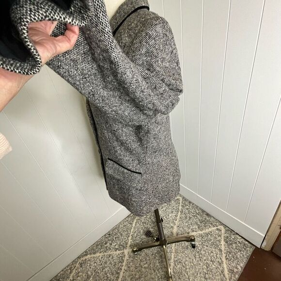 Vintage Hunt Club Women’s 6 Grey Wool Blend Peacoat Blazer Jacket 3 Button - Picture 12 of 16